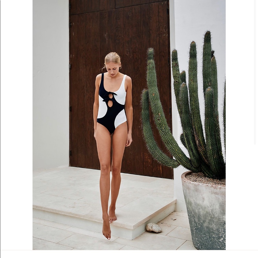 Mara Hoffman Black White Swimsuit